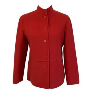 Eileen Fisher Cashmere and Wool Blend Button Down Longsleeve Jacket Size Medium